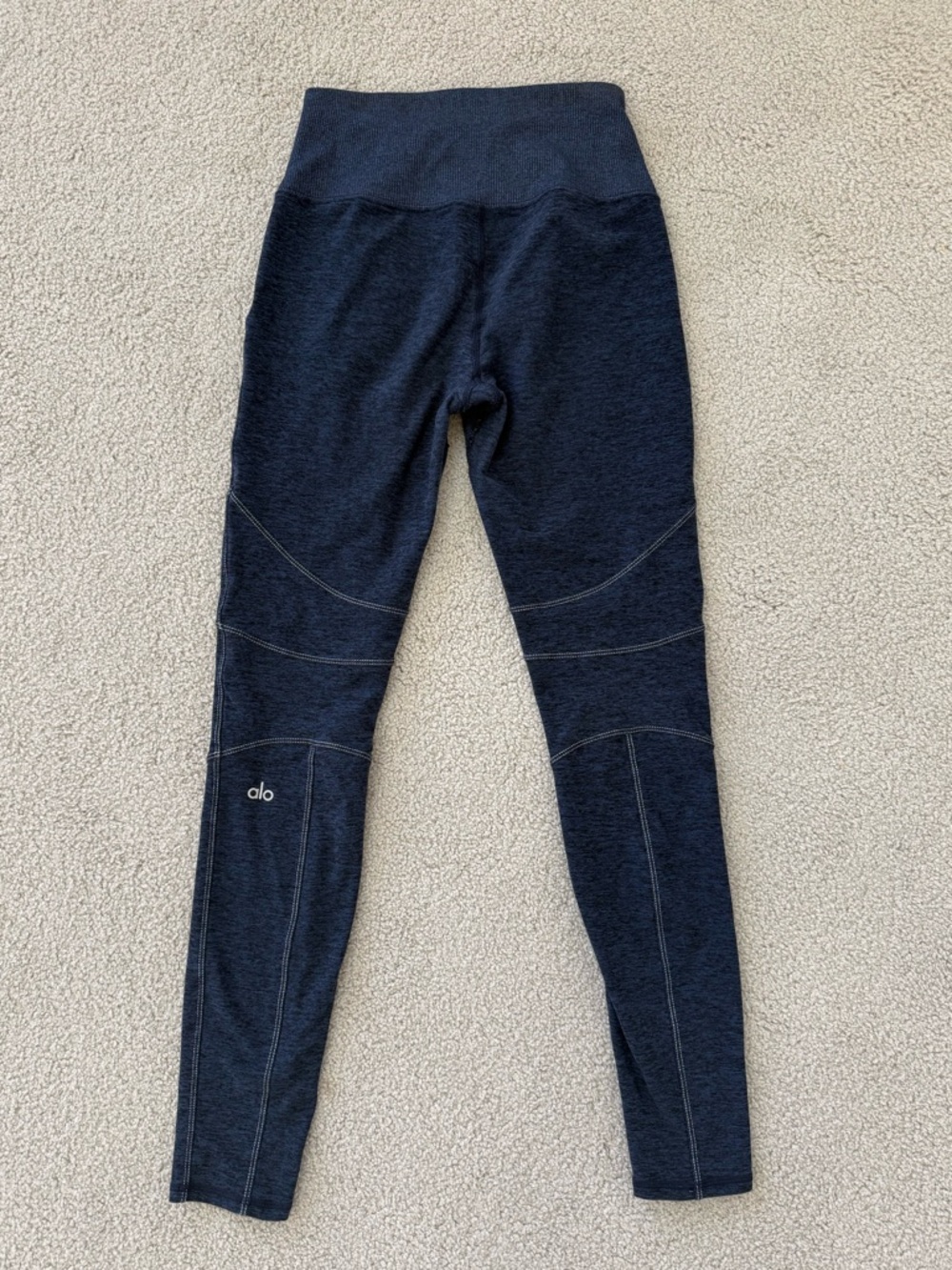 ALO Yoga Navy Heather High-Waist Leggings - Picture 3 of 5